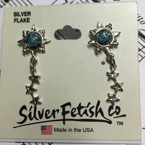 NEW Silver mixed with Turquoise Starry Earrings