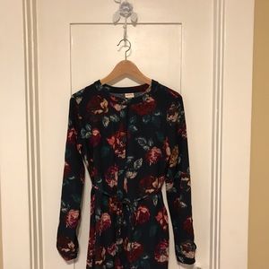 Merona Flower Tie Waist Shirtdress