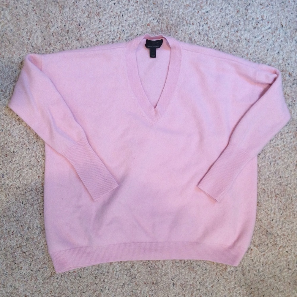 Oversized 100% Cashmere Blush Pink Sweater