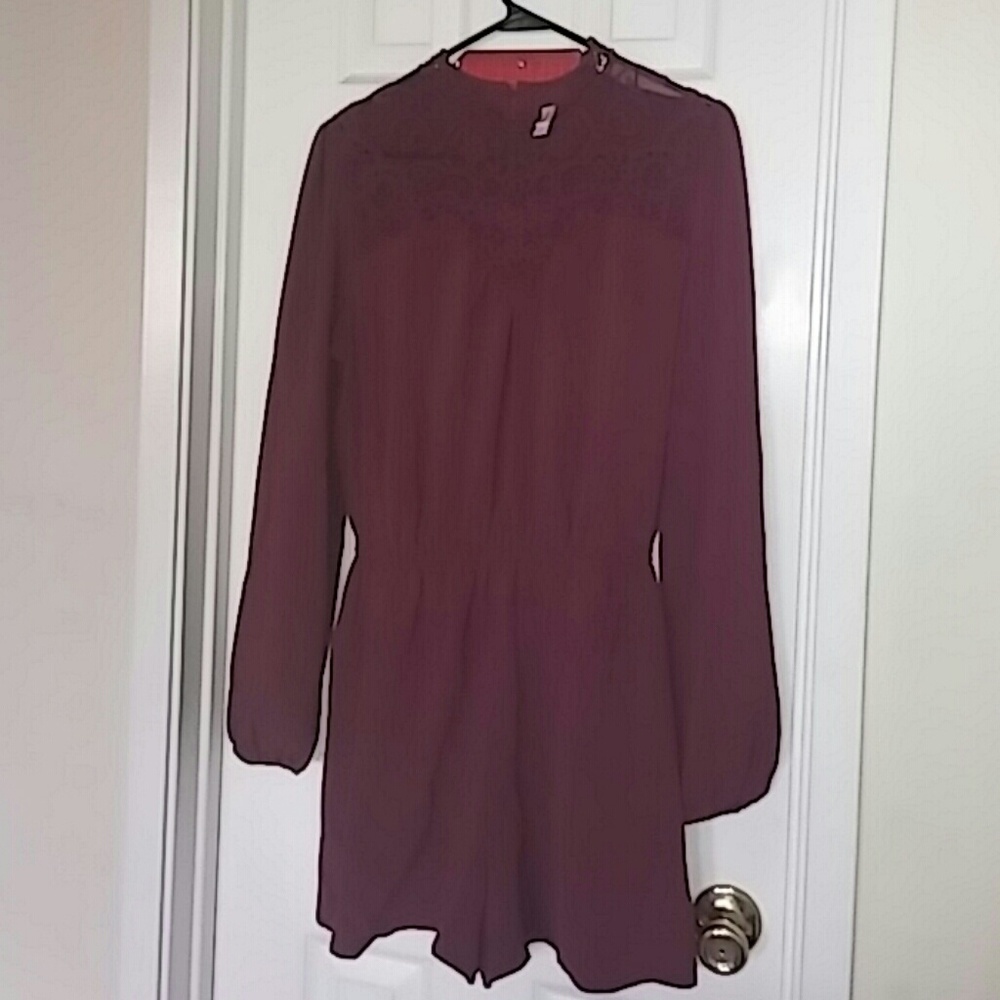 Burgundy romper