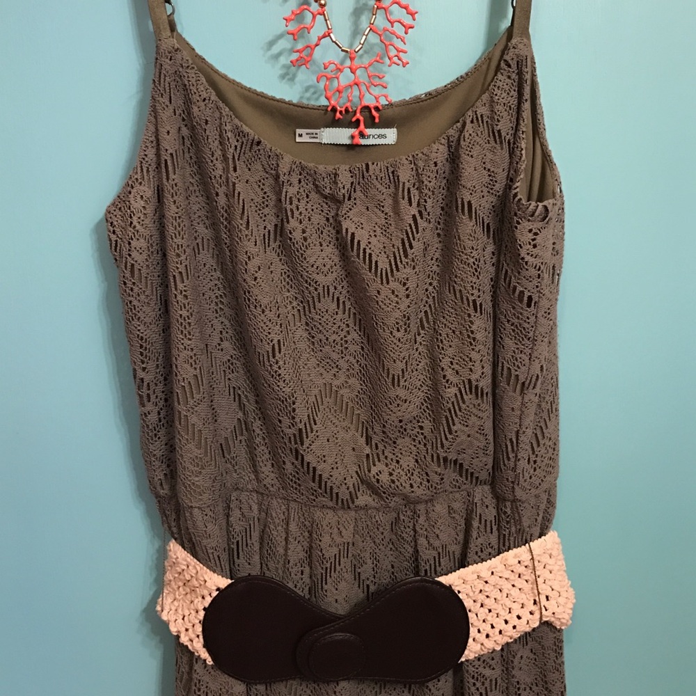 Sage crochet maxi dress