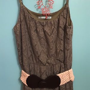 Sage crochet maxi dress