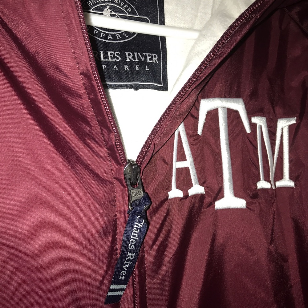 Embroidered Texas A&M Lined Rain Jacket with Hood