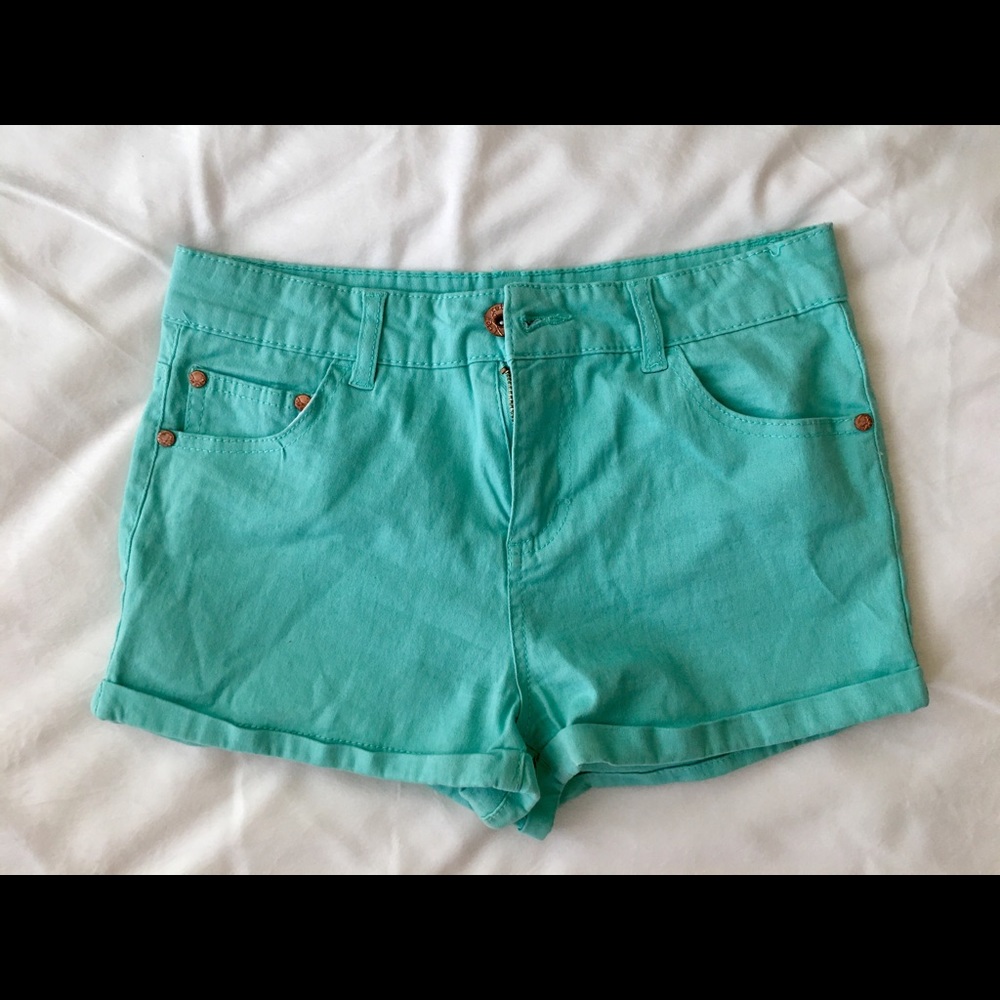 Charlotte Russe Refuge Teal Shorts