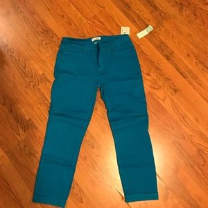 NWT tropical blue crop jeans