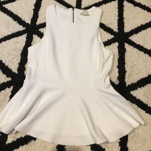 White peplum top by H&M
