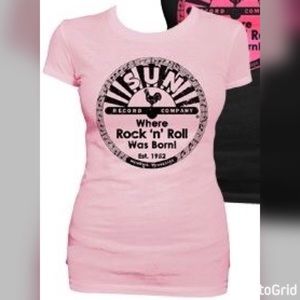 Women's Pink Sun Records Rockabilly Tee