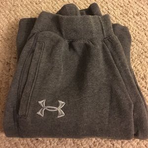 Gray under armour sweatpants