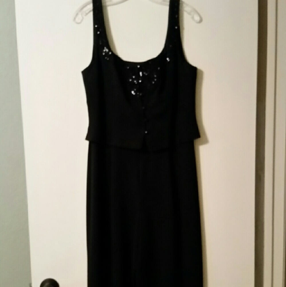 Beautiful,  black  sequined jumpsuit