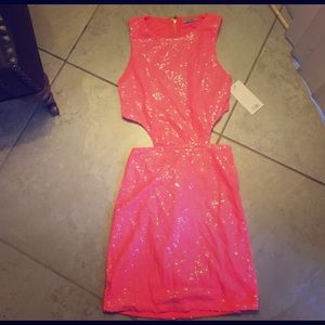 Tobi hot pink sequin dress
