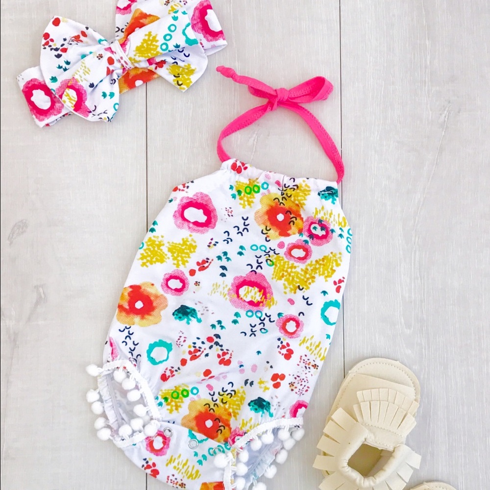 Color splash mini romper - Picture 2 of 2