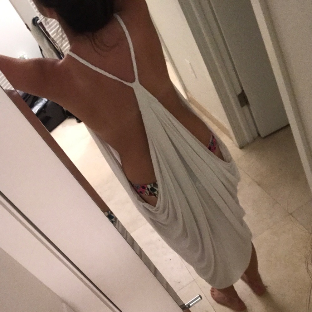 White submarine bathing suit cover up