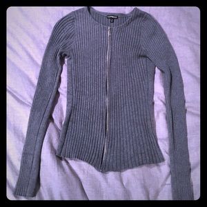 Express gray sweater