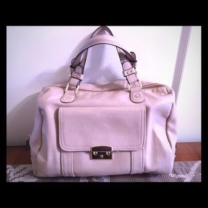 Merona Blush Leather Satchel Handbag