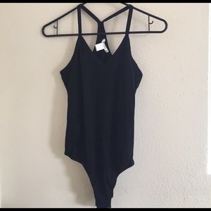 Vneck razor back body suit