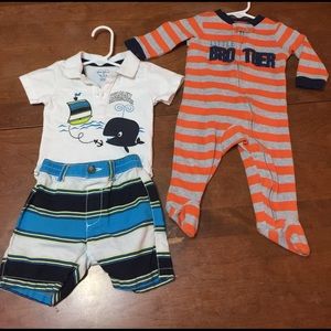2 boy outfits 3-6 month
