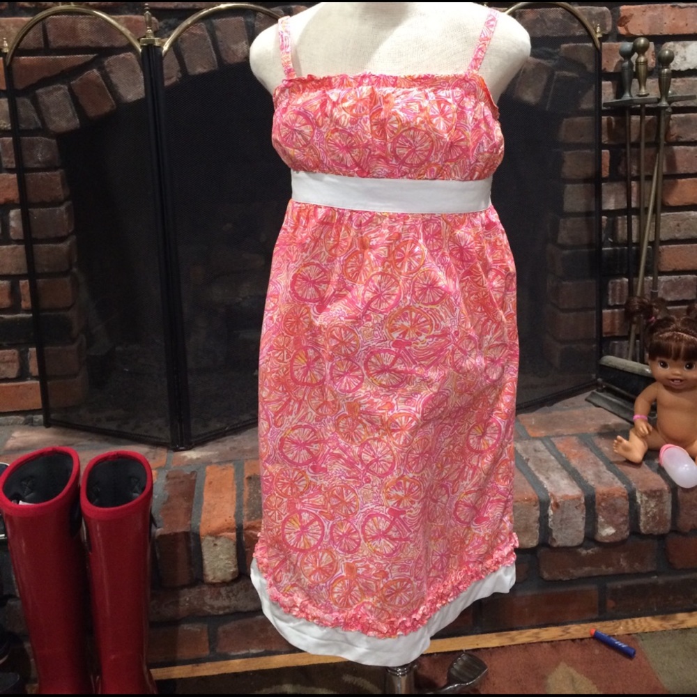 Lilly Pulitzer 10 Speed Bike Print dress girls 12