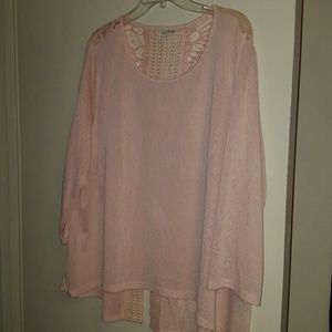 Cato 26/28 lace backed shirt