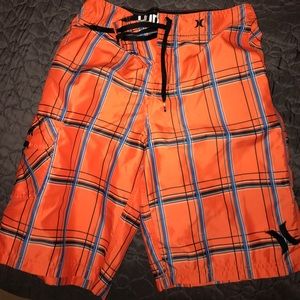 Hurley men's board shorts orange and blue size 28
