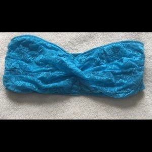 Blue no-show bra