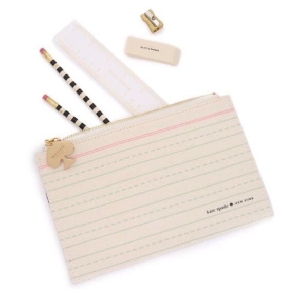 Kate Spade Dot Your i's and Cross Your t's Pouch - Picture 2 of 3