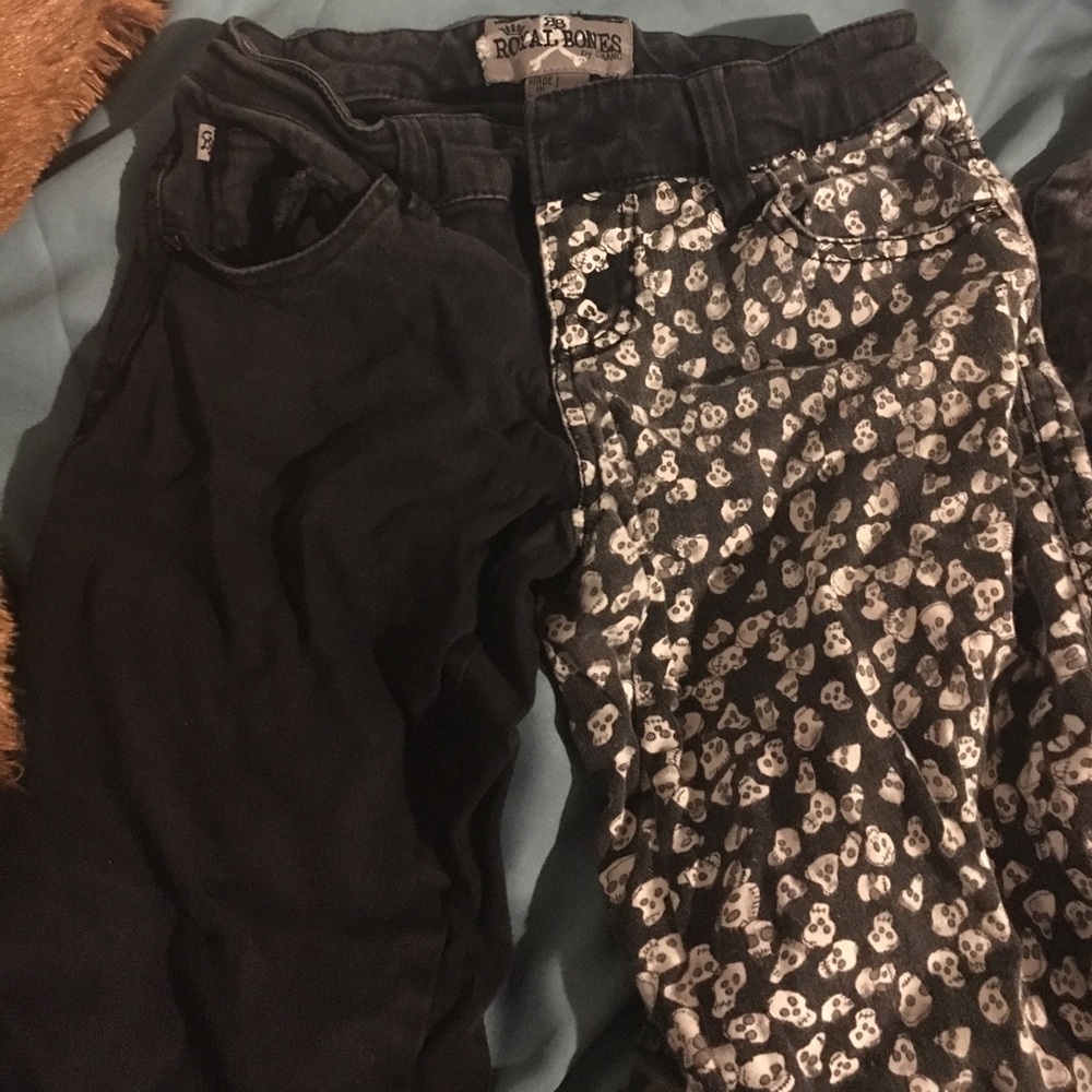 Royal Bones Split Leg Jeans