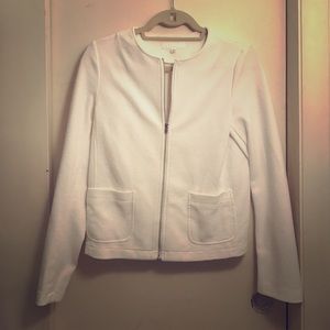 Uniqlo White Moto Jacket