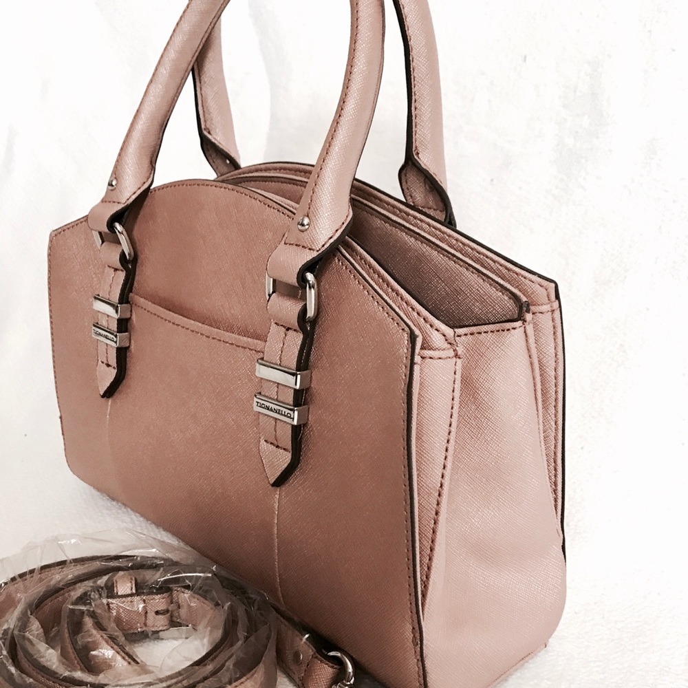 Tignanello Pink Champaign Handbag with strap