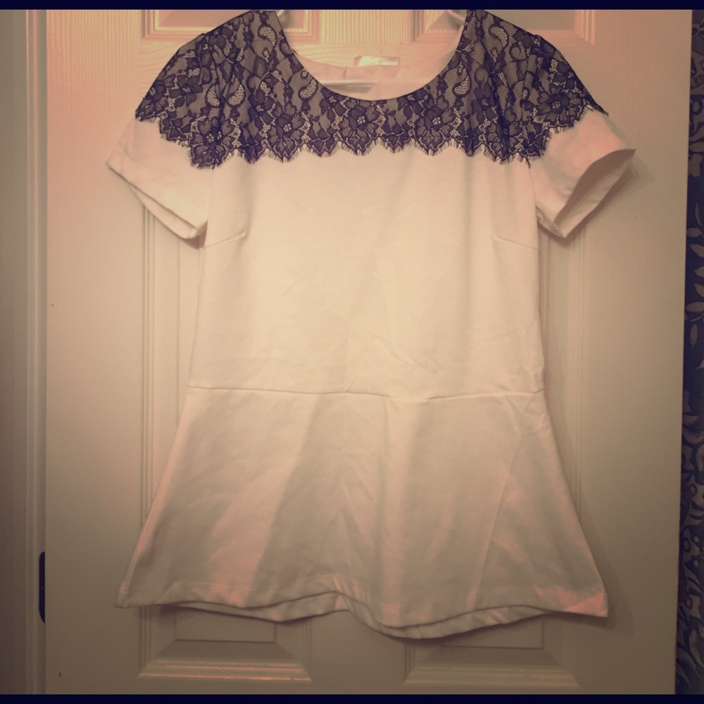 Peplum lace top