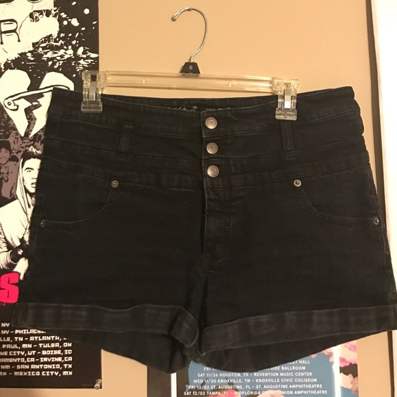black high waisted shorts target