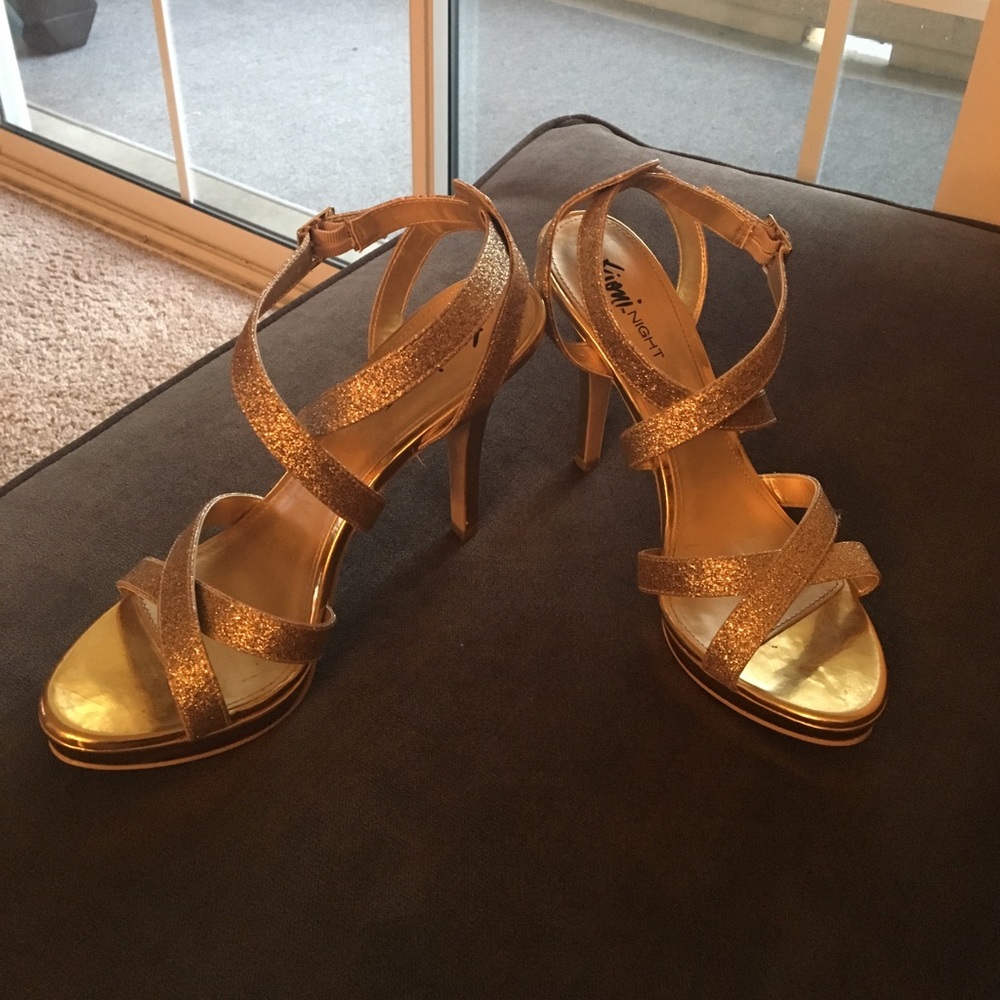 Gold Sparkle Heels