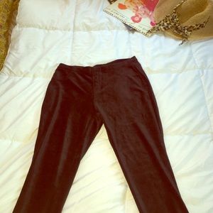 Black corduroy leggings