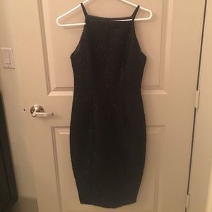 H&M Sparkle Tweed Black Dress