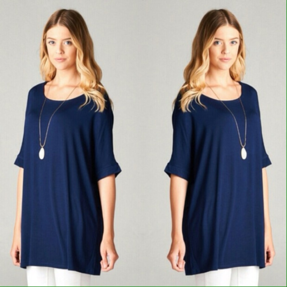 Navy Blue Bamboo Tunic