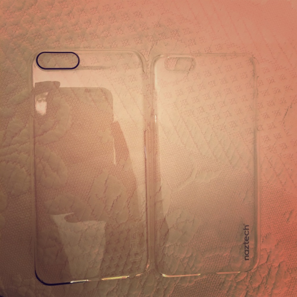 💗 bundle of 2 clear iPhone 6+/6s+ phone cases!