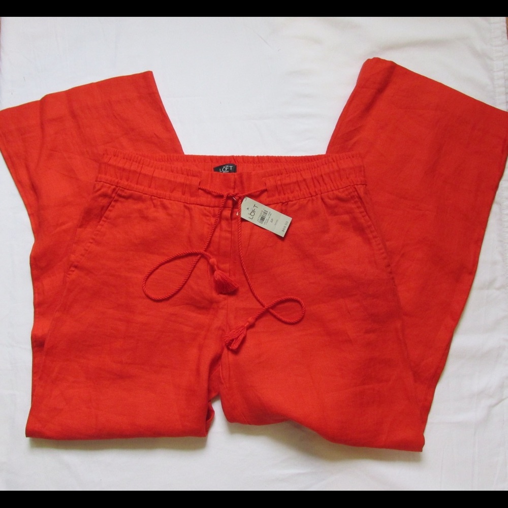 NEW Orange Linen Pants