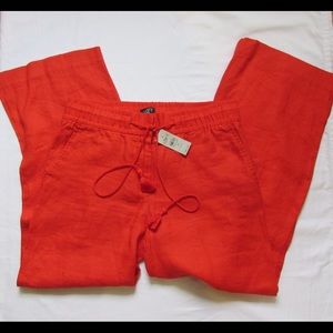 NEW Orange Linen Pants