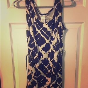 Charlotte Russe swoop neck, belted dress