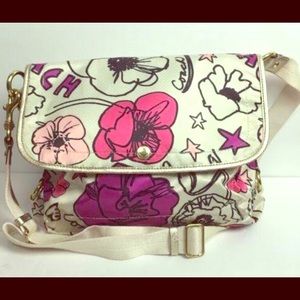 Large Coach Kira Floral Print Cross-body