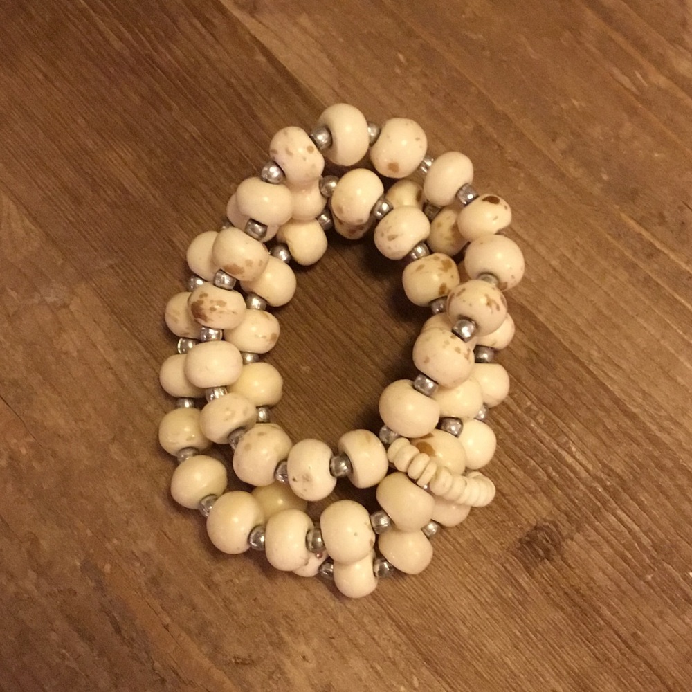 Tribal cream bracelet