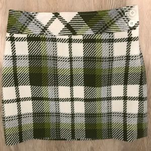 J.Crew plaid wool skirt