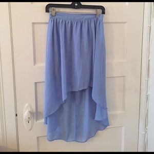 High low periwinkle skirt