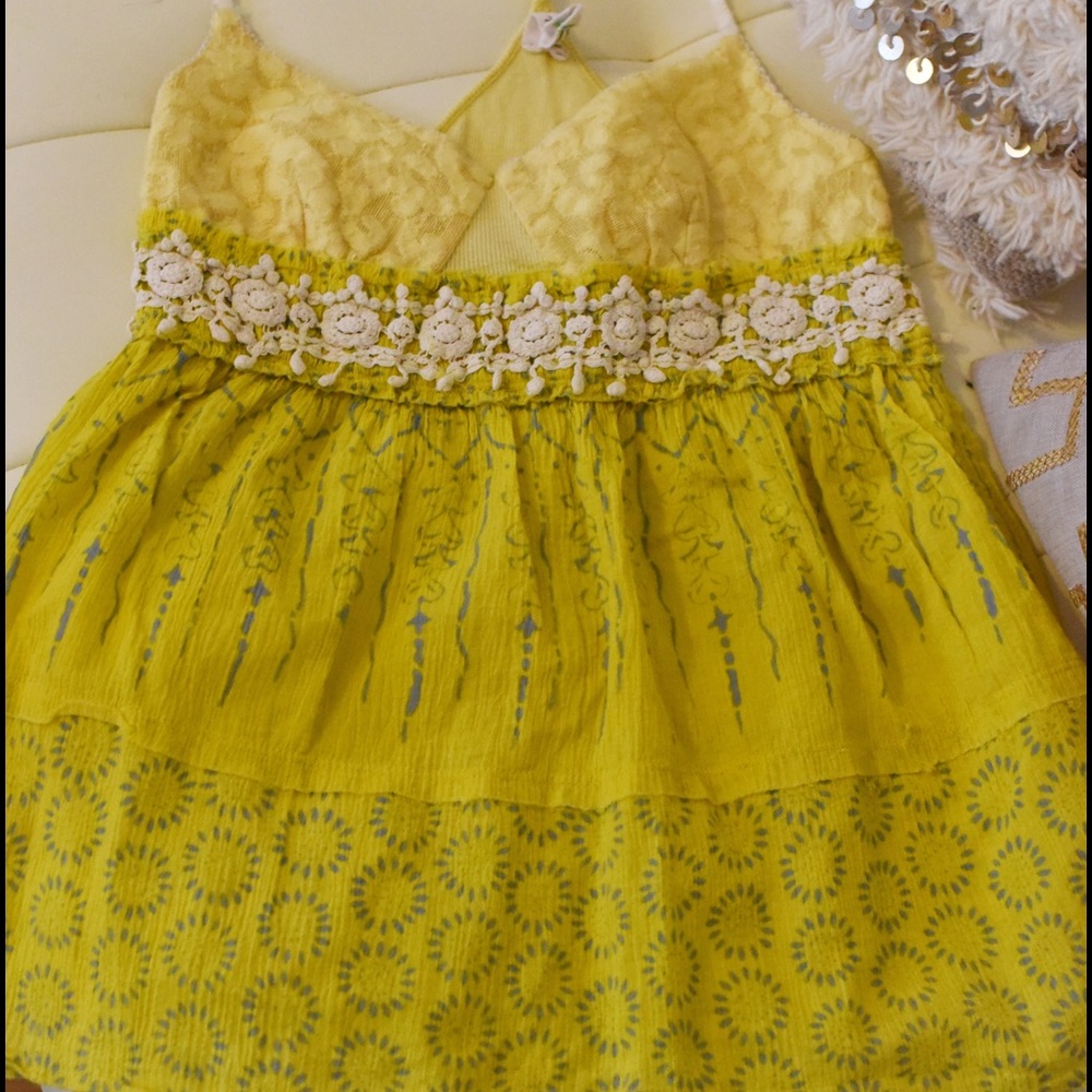 Yellow free people cami