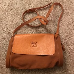 Sale - Il Bisonte Italian Leather/Canvas Crossbody