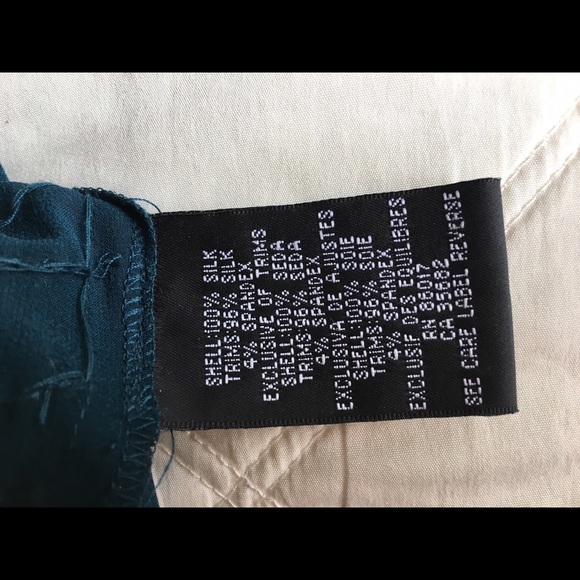 ❌🥂SOLD🥂❌Bebe Blue Silk Beaded Side-Zip Cami - Picture 6 of 8