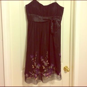 Black floral dress