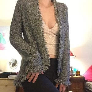 Zara Knit Silver Sparkly Sweater