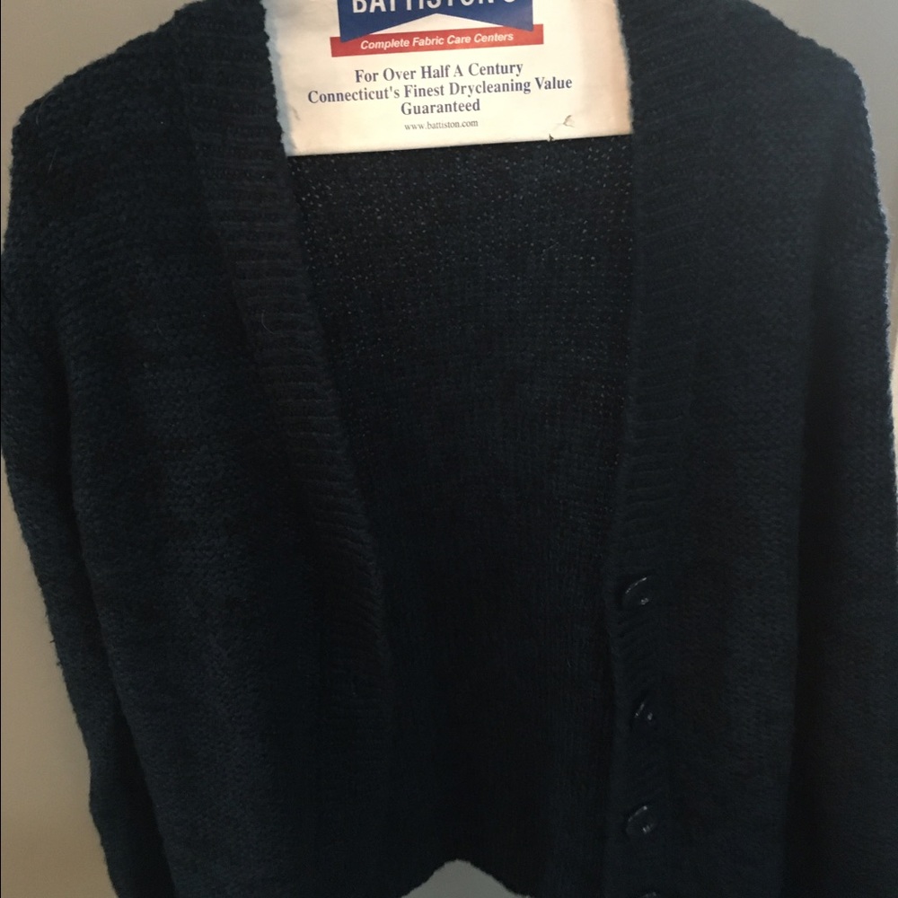 Wool Navy Cardigan