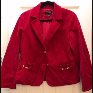 Talbots Red Corduroy Blazer - Size 16