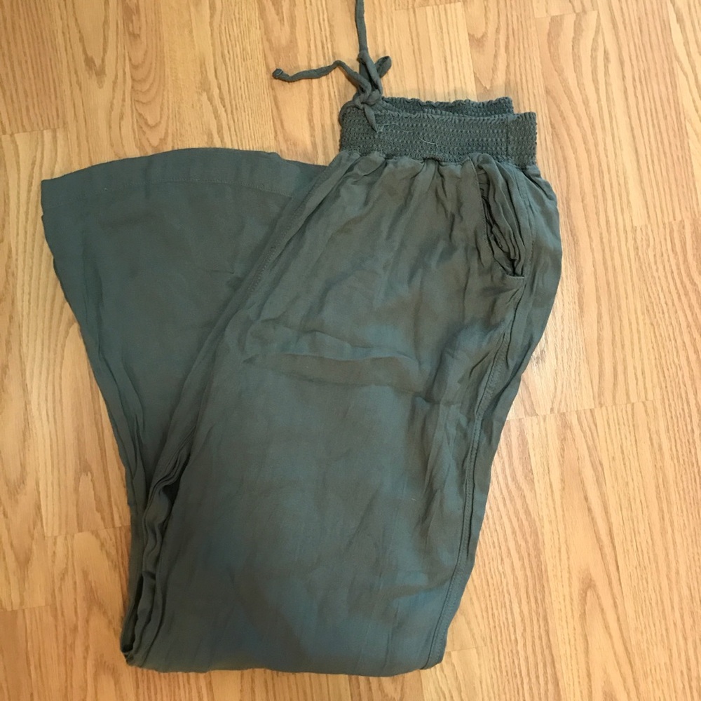 Canyon River Blues || Army Green Wide Leg Pants